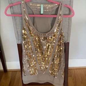 3/$25 Gray with sequins racer back tank